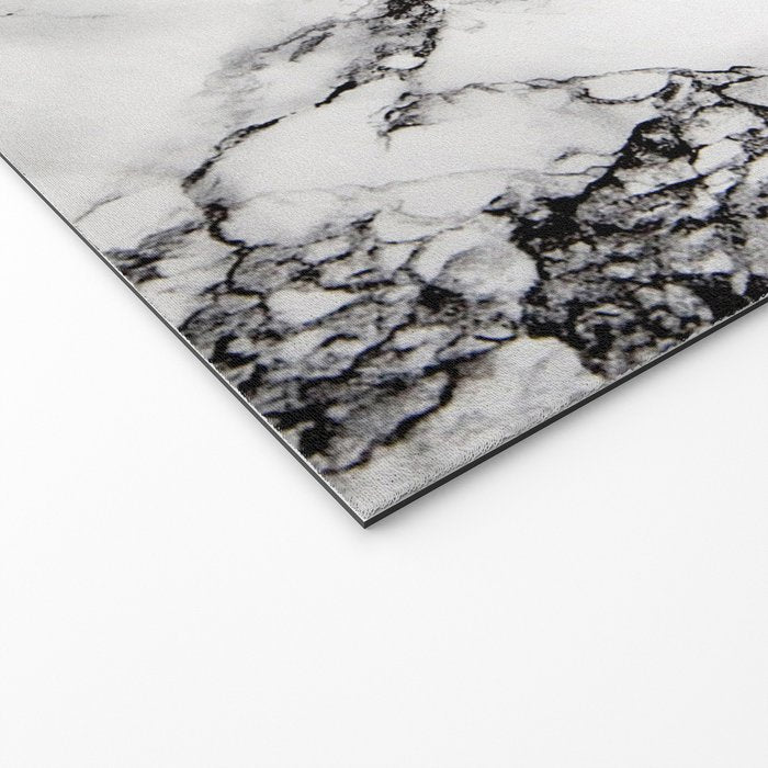 White Faux Marble Texture Welcome Mat Gallery Image 2