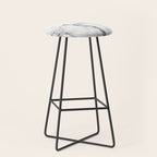 White Faux Marble Texture Stool Gallery Image 1