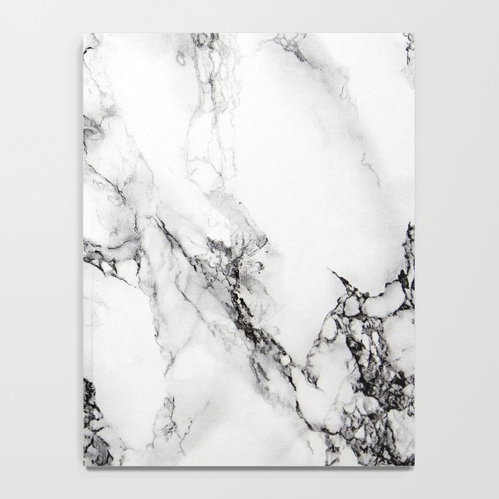 White Faux Marble Texture Notebook Gallery Image 4