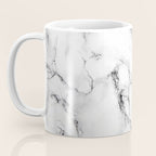 White Faux Marble Texture Coffee Mug Gallery Image 3
