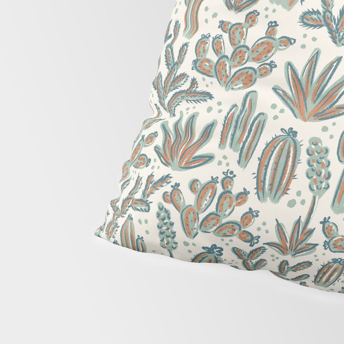 Cactus Desert - sage and copper Pillow Sham Gallery Image 4