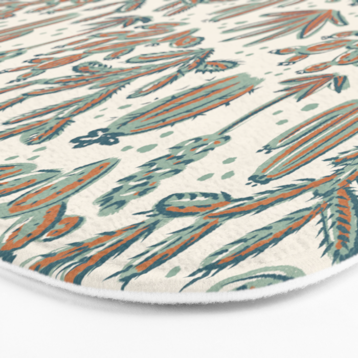 Cactus Desert - sage and copper Bath Mat Gallery Image 3