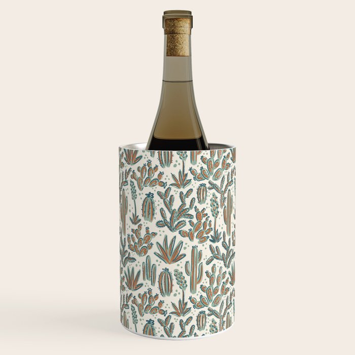 Cactus Desert - sage and copper Wine Chiller Gallery Image 3