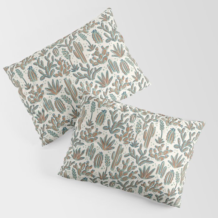 Cactus Desert - sage and copper Pillow Sham Gallery Image 1