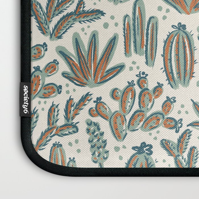 Cactus Desert - sage and copper Laptop Sleeve Gallery Image 3