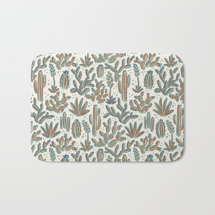 Cactus Desert - sage and copper Bath Mat Gallery Image 1