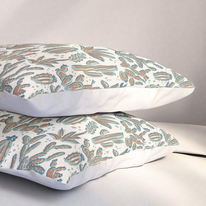Cactus Desert - sage and copper Pillow Sham Gallery Image 3