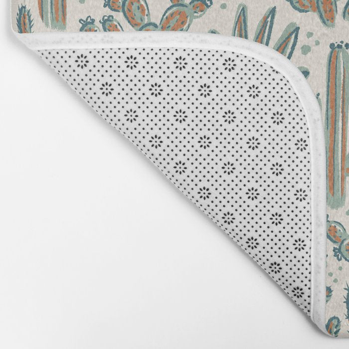 Cactus Desert - sage and copper Bath Mat Gallery Image 2
