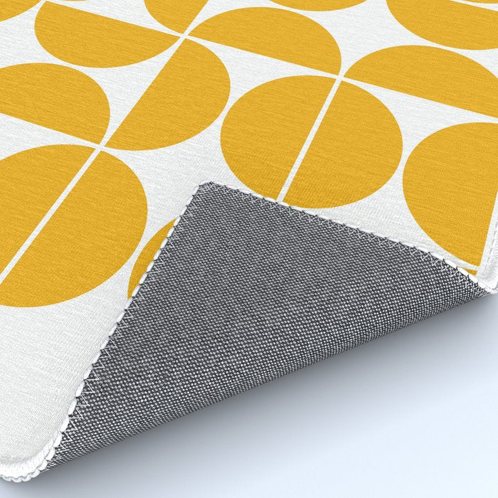 Mid Century Modern Geometric 04 Yellow Rug Gallery Image 4