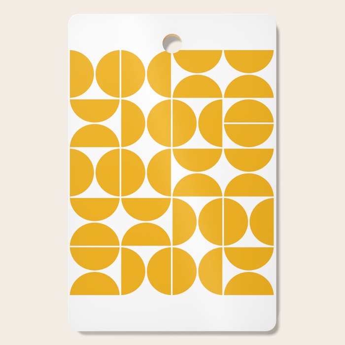 Mid Century Modern Geometric 04 Yellow Cutting Board Gallery Image 1
