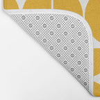 Mid Century Modern Geometric 04 Yellow Bath Mat Gallery Image 2