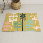 Abstract jungle - mustard Rug Gallery Image 1
