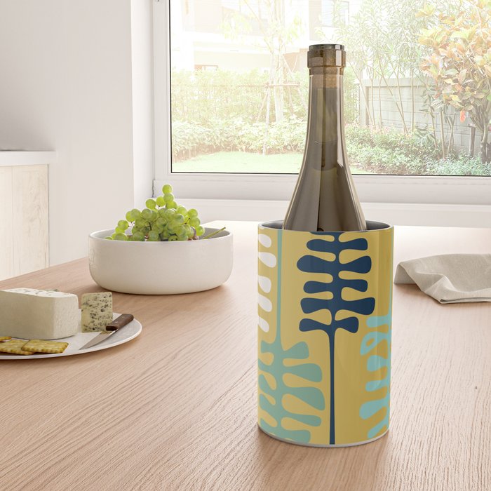 Abstract jungle - mustard Wine Chiller Gallery Image 4