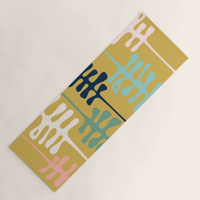 Abstract jungle - mustard Yoga Mat Gallery Image 1