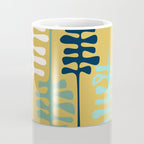 Abstract jungle - mustard Coffee Mug Gallery Image 4