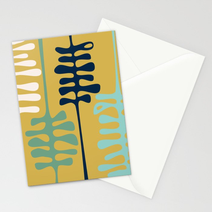 Abstract jungle - mustard Stationery Card Gallery Image 2