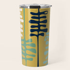 Abstract jungle - mustard Travel Mug Gallery Image 1