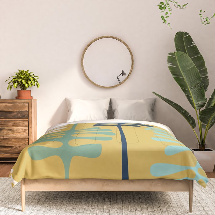 Abstract jungle - mustard Comforter Gallery Image 3