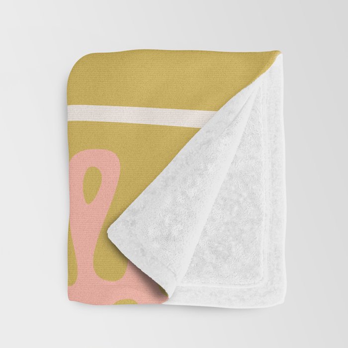 Abstract jungle - mustard Throw Blanket Gallery Image 3
