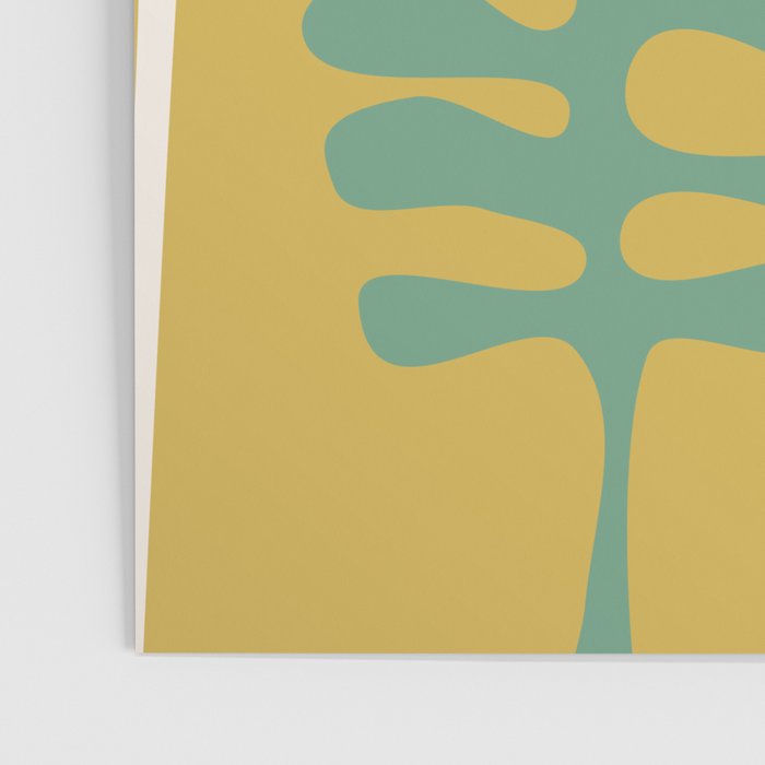 Abstract jungle - mustard Poster Gallery Image 3