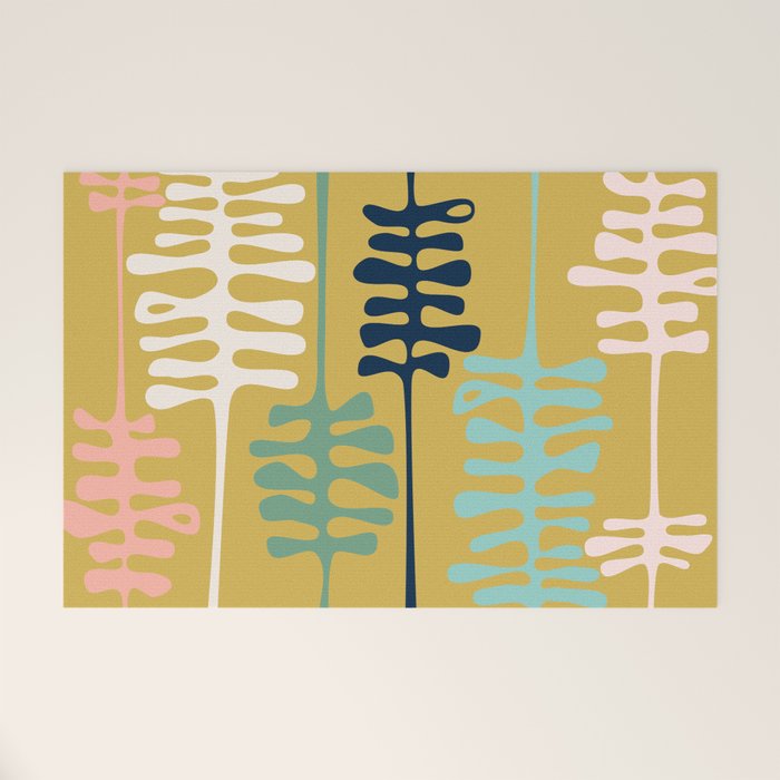 Abstract jungle - mustard Welcome Mat Gallery Image 1