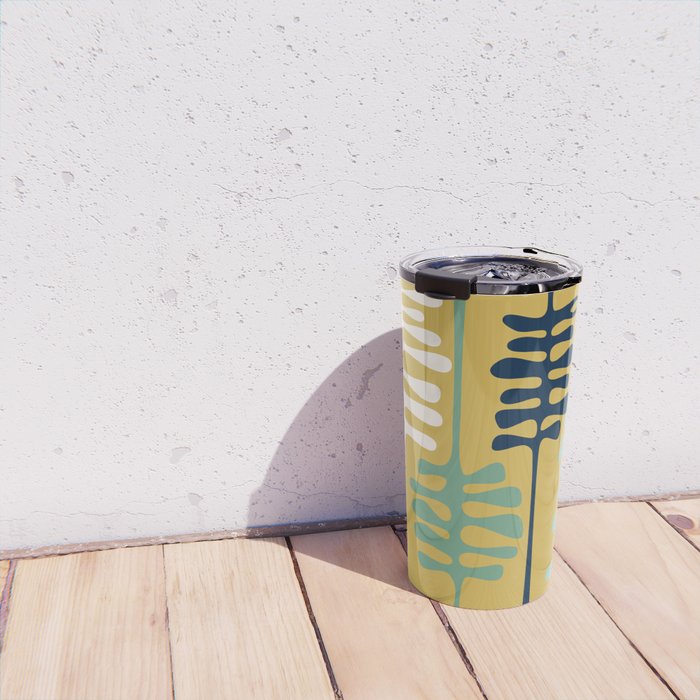 Abstract jungle - mustard Travel Mug Gallery Image 4