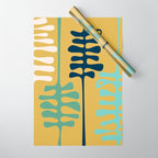 Abstract jungle - mustard Wrapping Paper Gallery Image 1