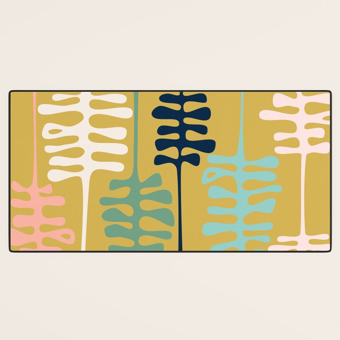 Abstract jungle - mustard Desk Mat Gallery Image 3