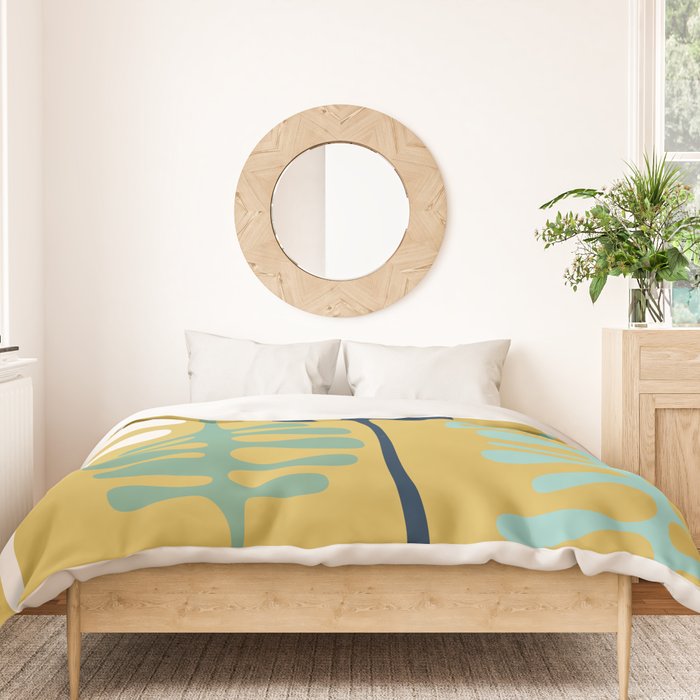 Abstract jungle - mustard Duvet Cover Gallery Image 3