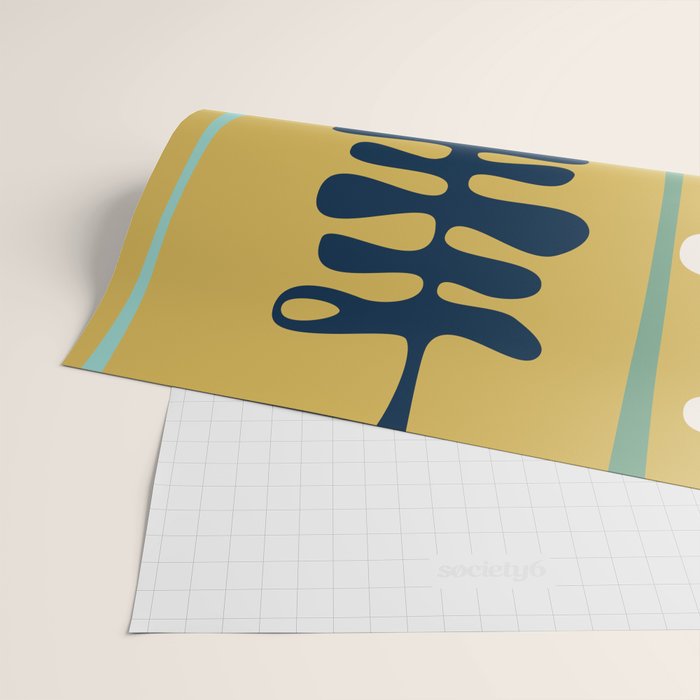 Abstract jungle - mustard Wrapping Paper Gallery Image 2