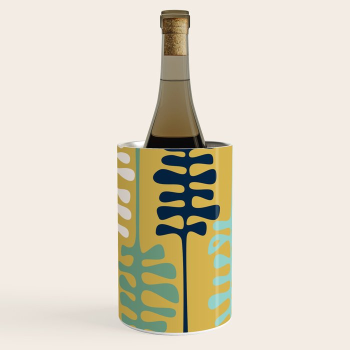Abstract jungle - mustard Wine Chiller Gallery Image 1