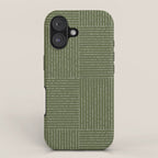 Lines III (Moss Green) iPhone Case Gallery Image 1