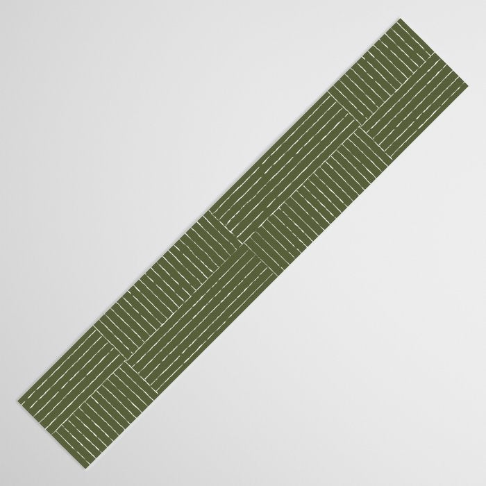 Lines III (Moss Green) Table Runner Gallery Image 3
