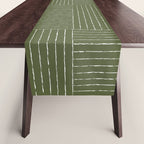 Lines III (Moss Green) Table Runner Gallery Image 1