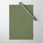 Lines III (Moss Green) Wrapping Paper Gallery Image 1
