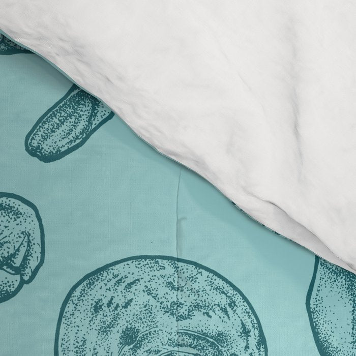 Manatees - Teal Comforter Gallery Image 4