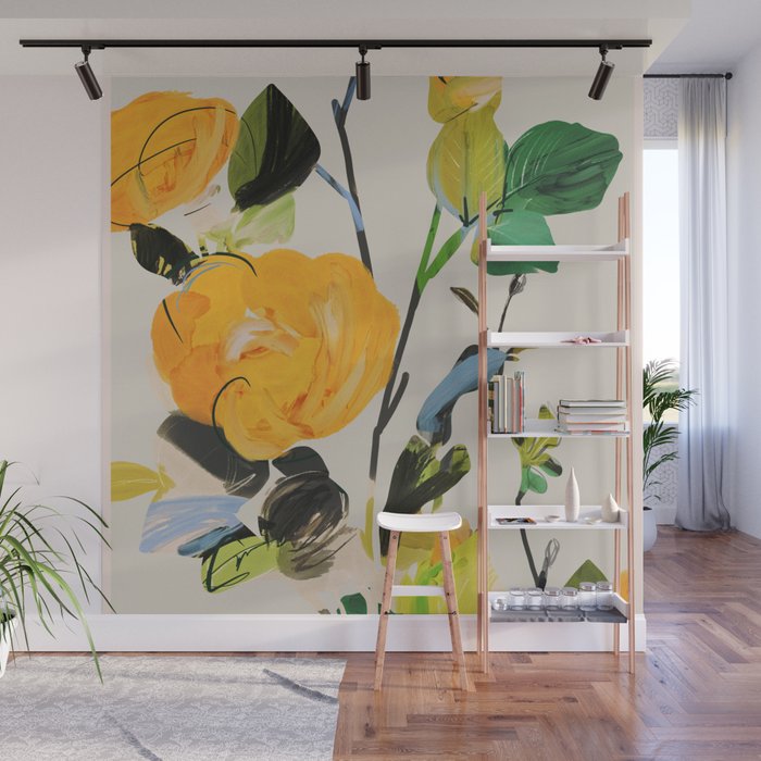 Yellow Flowers 2 Wall Mural Gallery Image 1