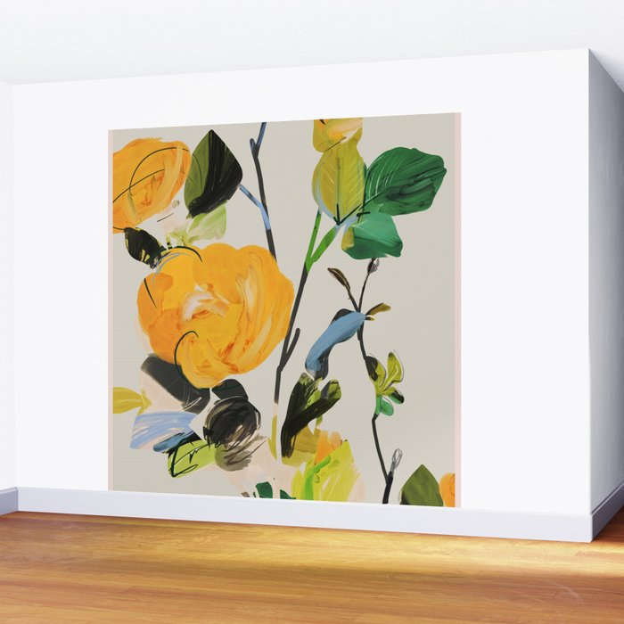 Yellow Flowers 2 Wall Mural Gallery Image 2