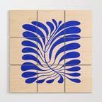 Electrik Blue Ferns: Matisse Edition Wood Wall Art Gallery Image 1