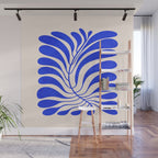 Electrik Blue Ferns: Matisse Edition Wall Mural Gallery Image 1