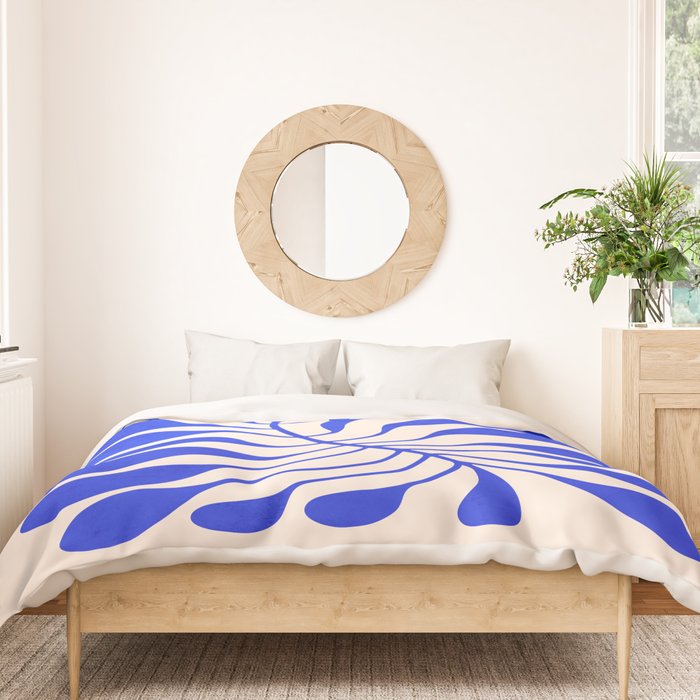 Electrik Blue Ferns: Matisse Edition Duvet Cover Gallery Image 3