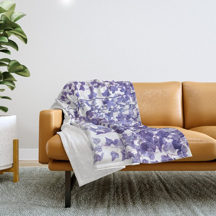 Purple Ivy Throw Blanket Gallery Image 1