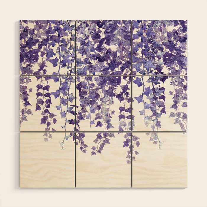 Purple Ivy Wood Wall Art Gallery Image 1