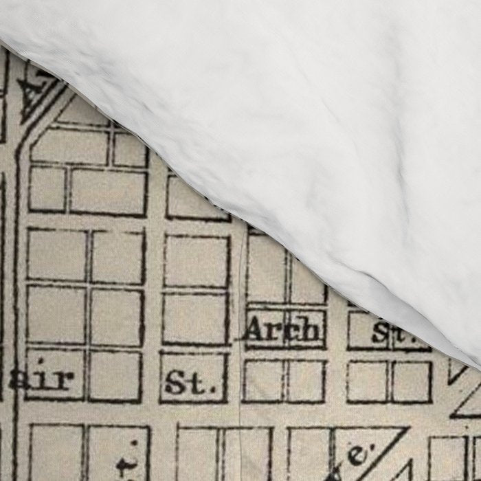 Vintage Map of Indianapolis Indiana (1884) Comforter Gallery Image 4