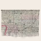 Vintage Map of Indianapolis Indiana (1884) Wall Hanging Gallery Image 1