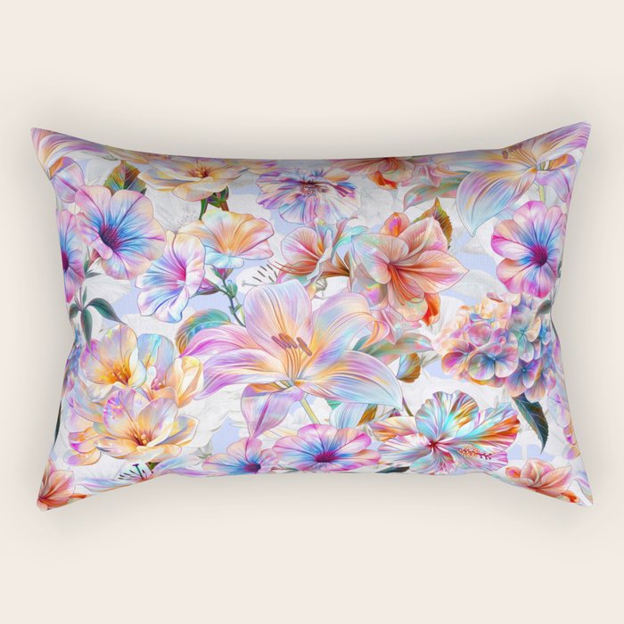 Glittering Blossoms  Rectangular Pillow Gallery Image 1