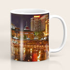 Summer Waterfire at Waterplace Park - Providence, Rhode Island Coffee Mug Gallery Image 1