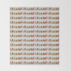 Gingerbread men and women on a gray background with stars. Gingerbread surfer. Gingerbread hula girl. Fun Christmas print. Throw Blanket Gallery Image 2