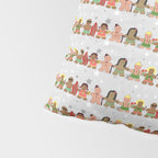 Gingerbread men and women on a gray background with stars. Gingerbread surfer. Gingerbread hula girl. Fun Christmas print. Pillow Sham Gallery Image 4