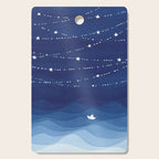 Garland of Stars IV, night sky Cutting Board Gallery Image 1